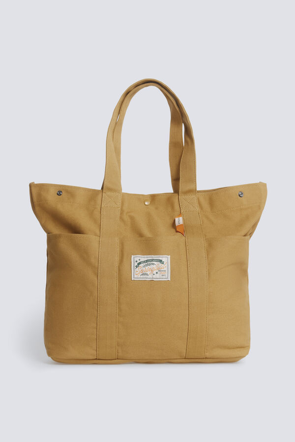 Springfield Bolsa viaje tejido canvas beige