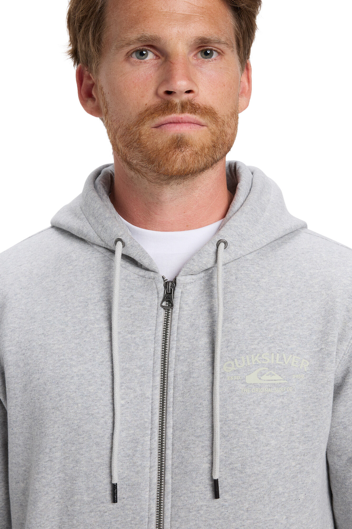 Quiksilver ZipChest Logo - Sudadera con capucha y cremallera para hombre