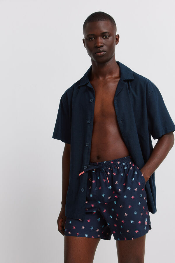 Springfield Kupaći kostim sa printom hobotnice Plava