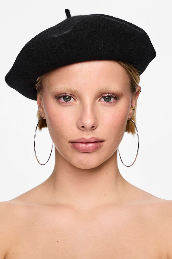 Pieces Boina de lana negro