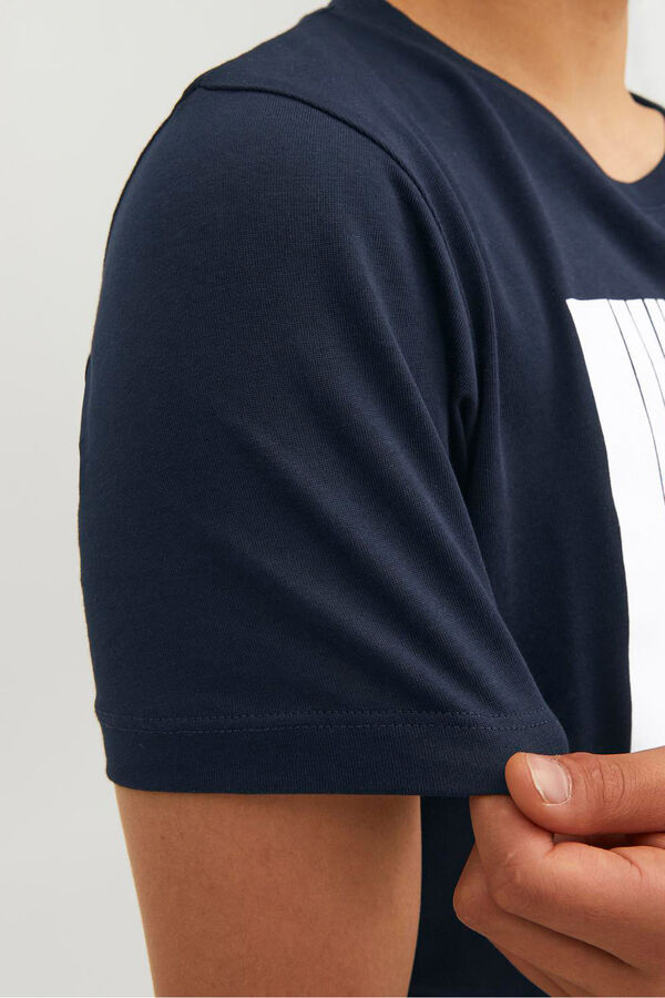 Jack & Jones Junior Regular fit printed t-shirt blue