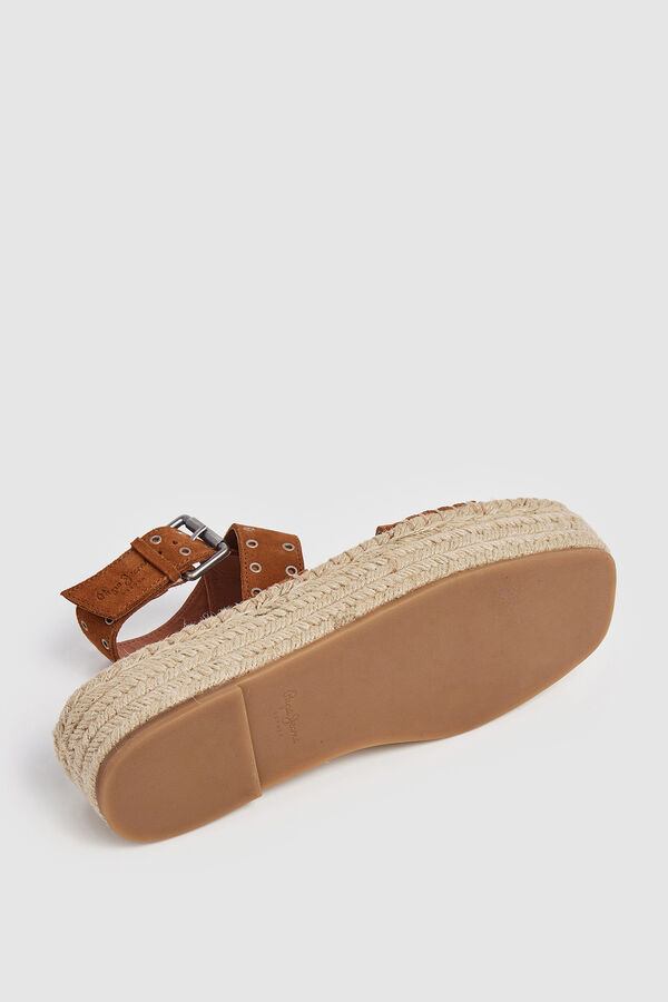 Springfield Suede wedge sandals | Pepe Jeans brown