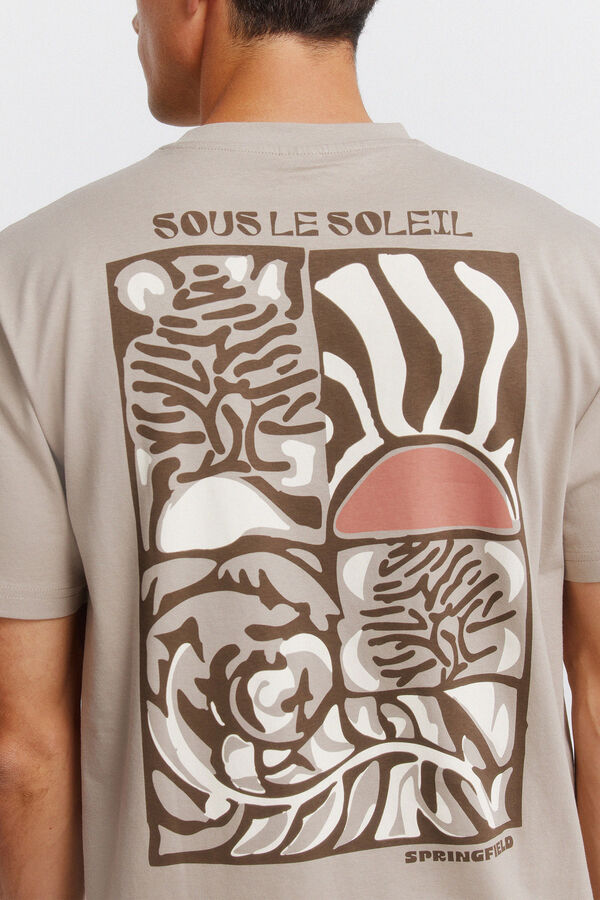 Springfield Springfield logo collage T-shirt brown