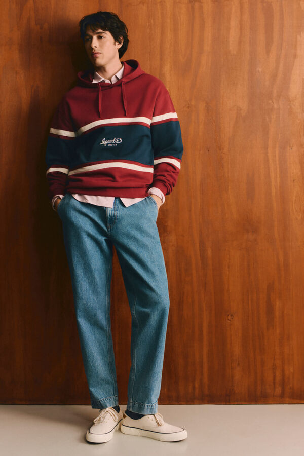 Springfield Duks sa kapuljačom i izrezima Crvena