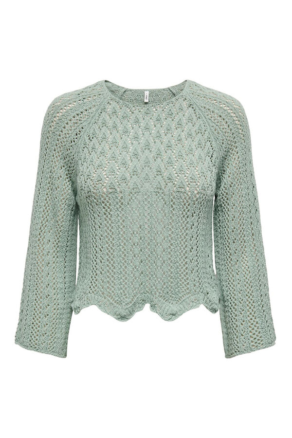 Only Jersey calado manga francesa kaki