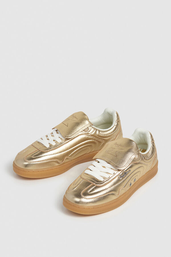 Pepe Jeans Metallic Leather Sneakers Žuta
