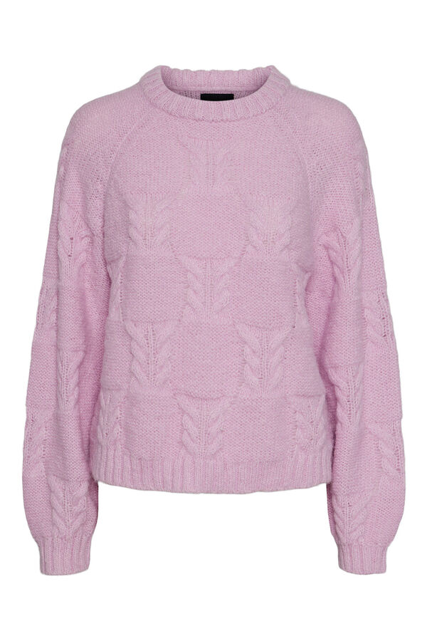 Pieces Jersey de punto con estructura morado/lila