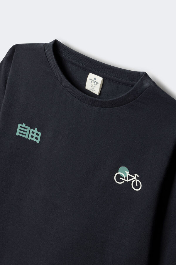 Springfield Kids Japan bike long sleeve shirt for boys blue