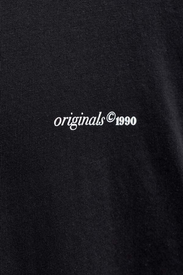 Jack & Jones T-shirt loose em algod&atilde;o preto