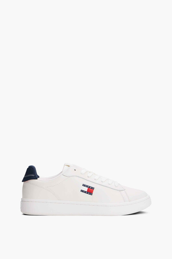 Tommy Jeans Zapatillas Tommy Jeans blancas con logo bandera blanco