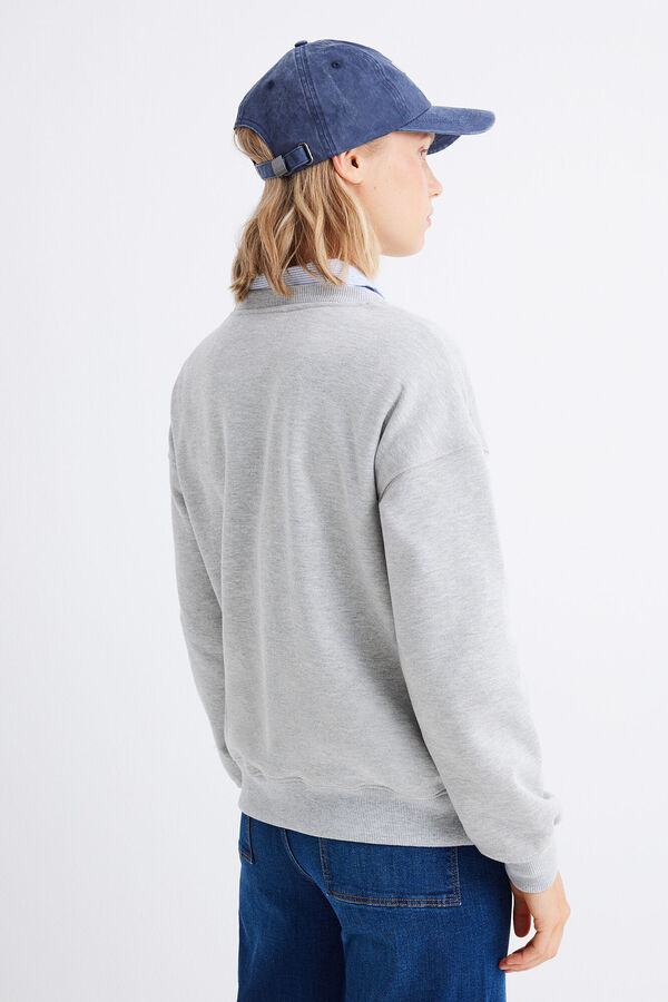 Springfield Pamučna dukserica Miki Maus Siva