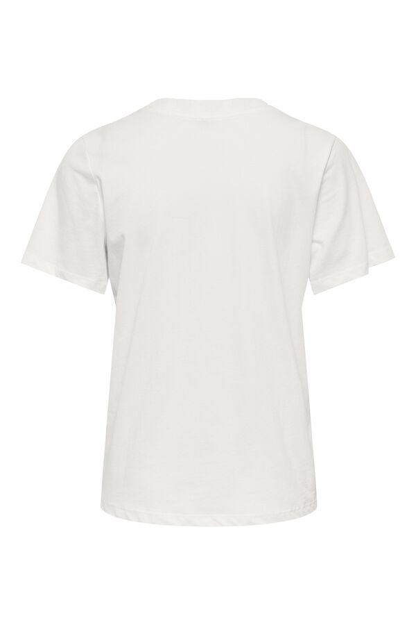 Only Camiseta coraz&oacute;n manga corta blanco