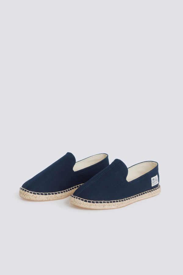 Springfield Espadrile od pamuka sa dezenom riblje kosti Plava