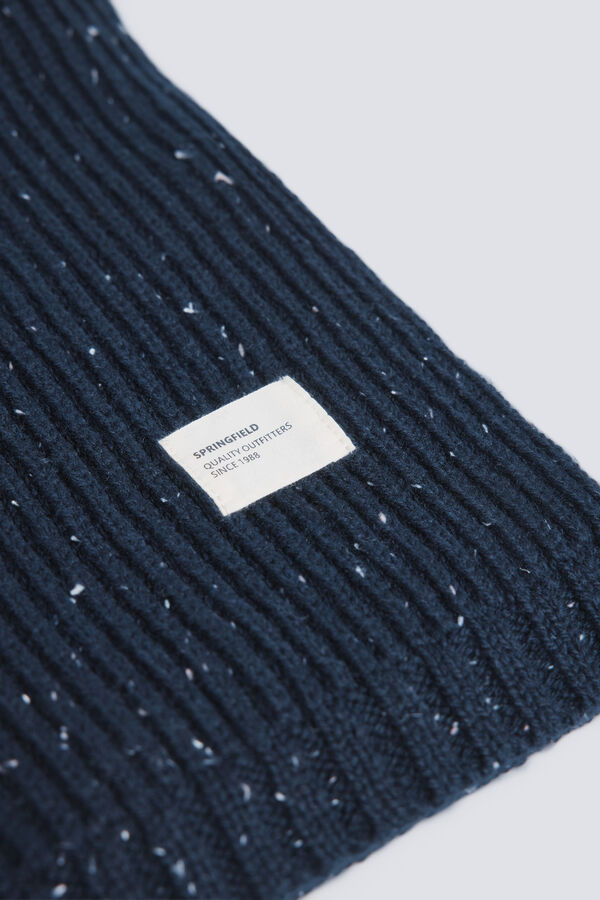 Springfield Bufanda canal&eacute; neps azul