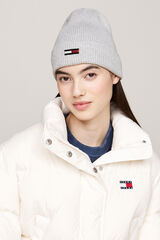 Tommy Jeans Gorro Tommy Jeans con bandera efecto brillo gris