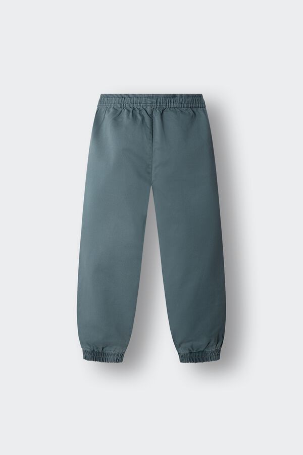 Springfield Kids Dečije pletene jogger pantalone Tirkizna