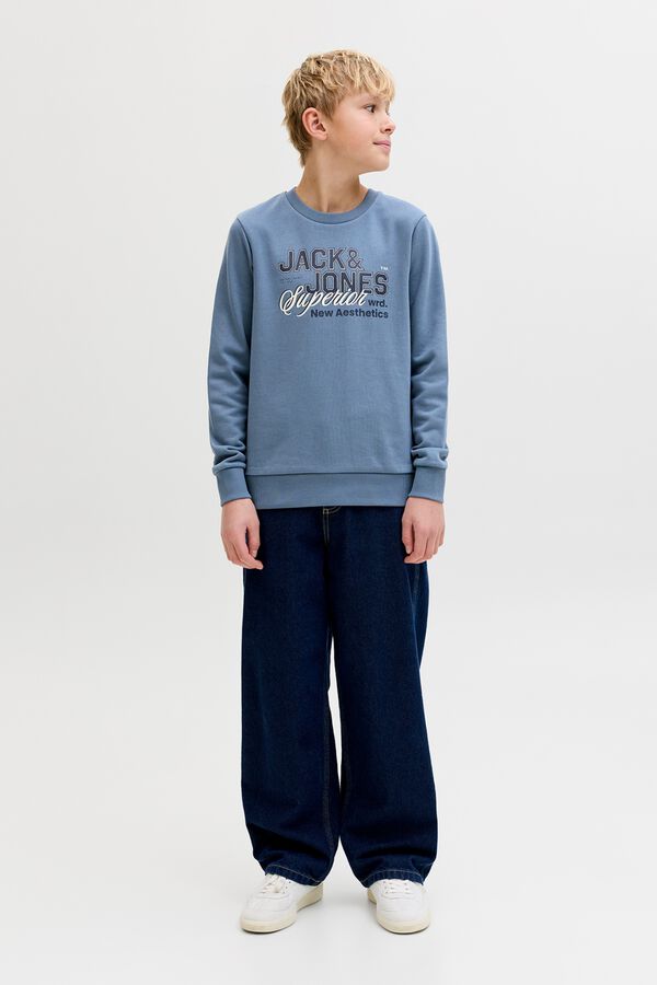 Jack & Jones Junior Sudadera logo grande gris