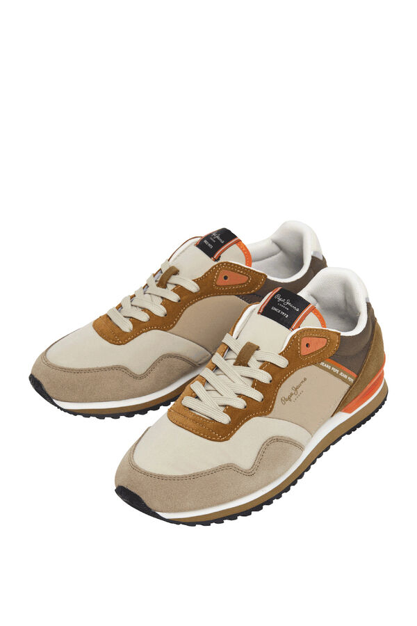 Pepe Jeans Zapatillas Running Con Detalles En Ante beige