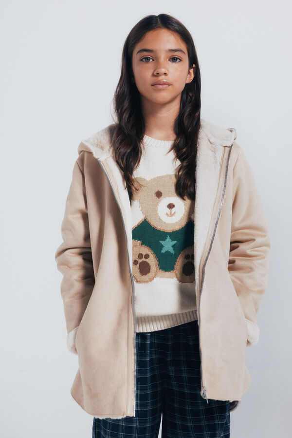 Springfield Kids Jakna sa rajsfer&scaron;lusom za devojčice Braon