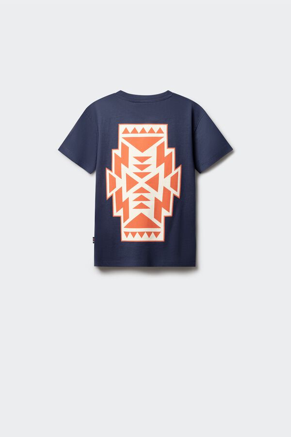 Springfield Kids Camiseta manga corta gr&aacute;fico &eacute;tnico ni&ntilde;o azul