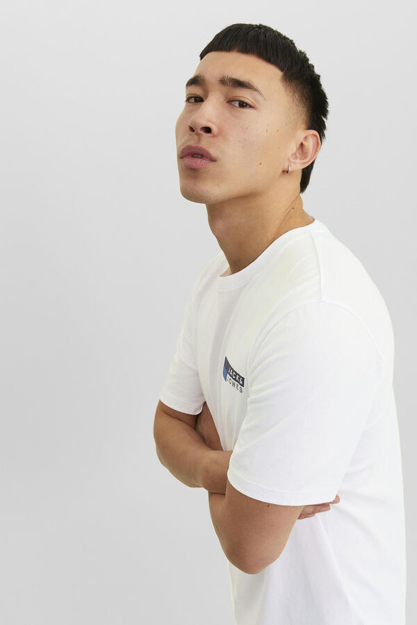 Jack & Jones Camiseta est&aacute;ndar fit blanco