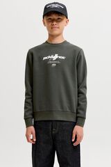 Jack & Jones Junior Sweatshirt relaxed estampada cinzento
