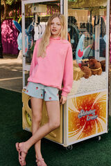 Springfield Kids Short denim fresas ni&ntilde;a azul