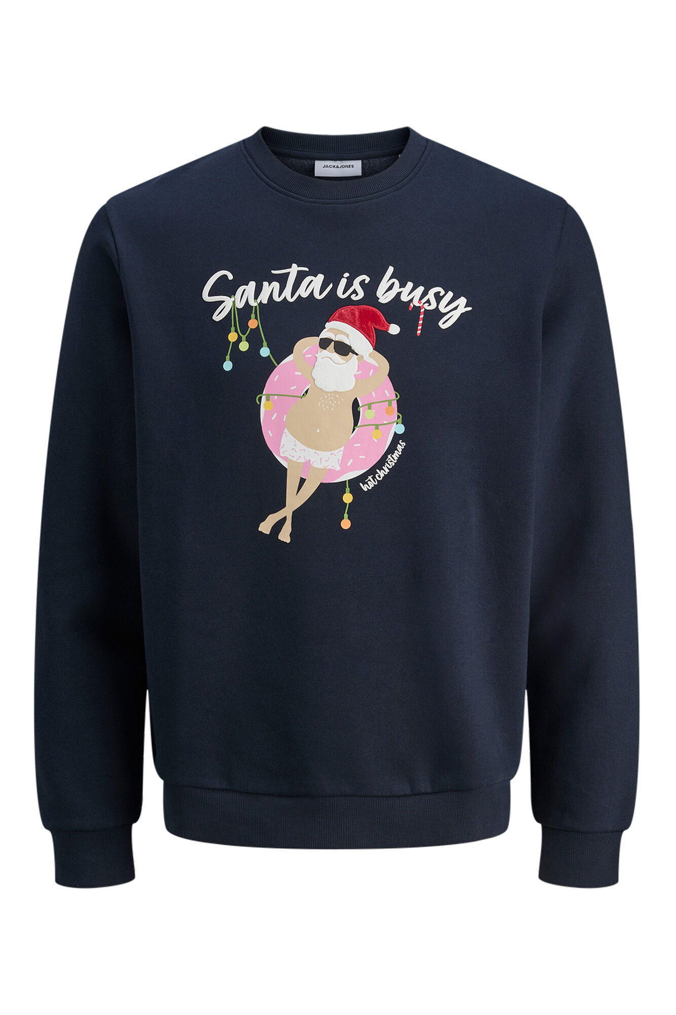 Jack & Jones Sudadera navide&ntilde;a cuello redondo