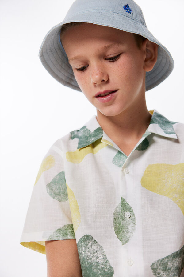 Springfield Camisa estampado niño marfil