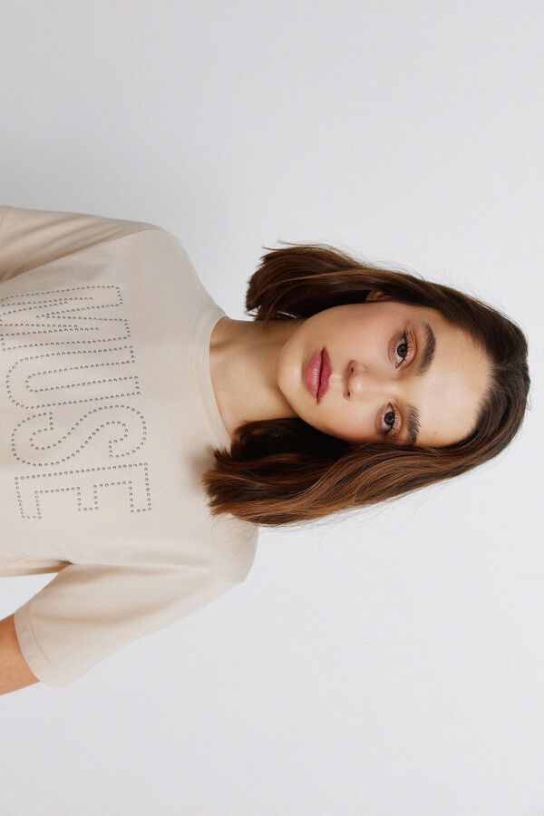 Springfield Majica kratkih rukava sa nitnama Kaki