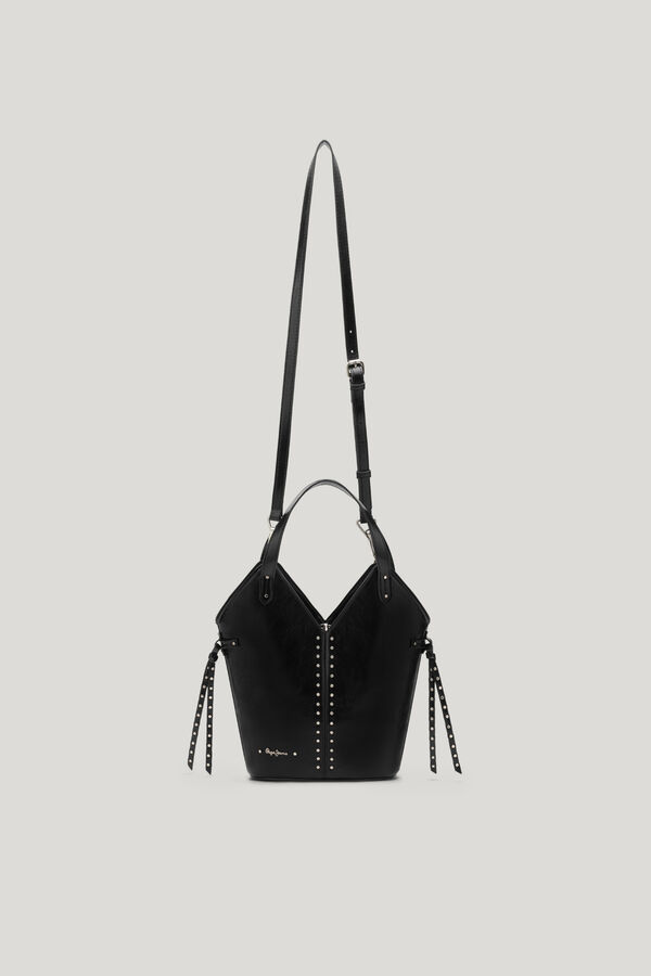 Pepe Jeans Bolso bandolera tachas negro