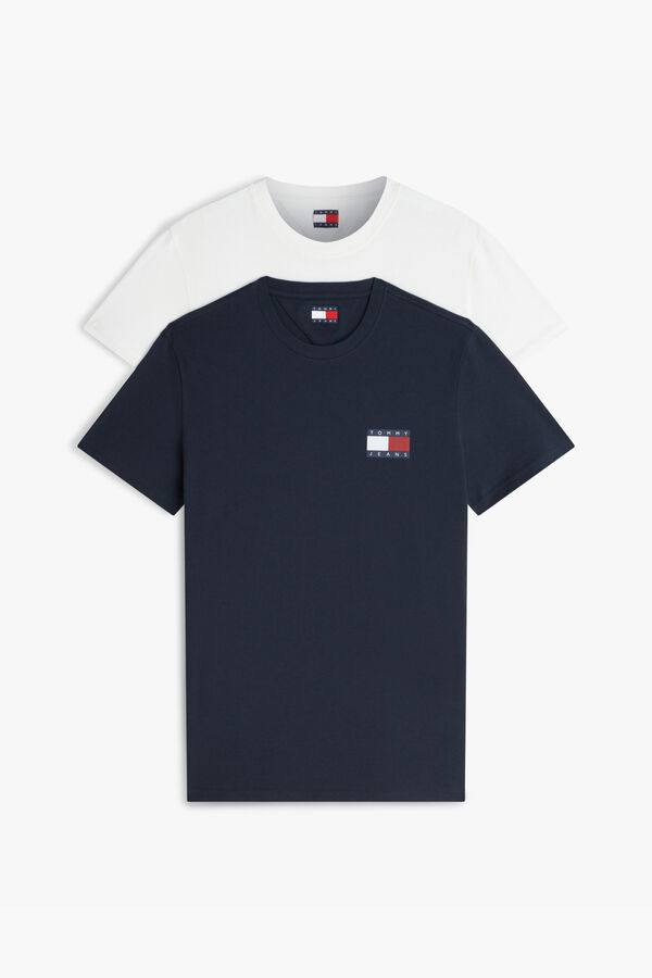 Tommy Jeans Pack de 2 camisetas slim azul