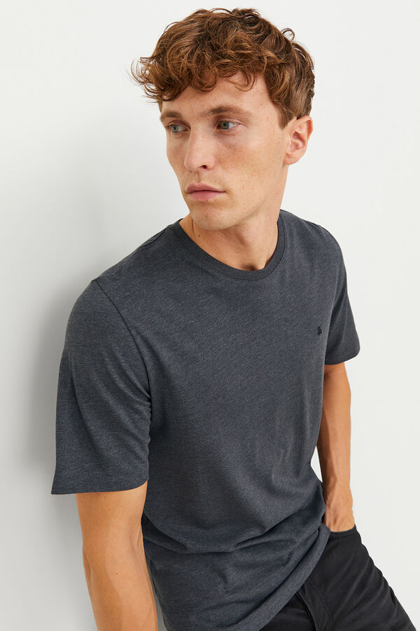 Jack & Jones Camiseta b&aacute;sica regular fit gris