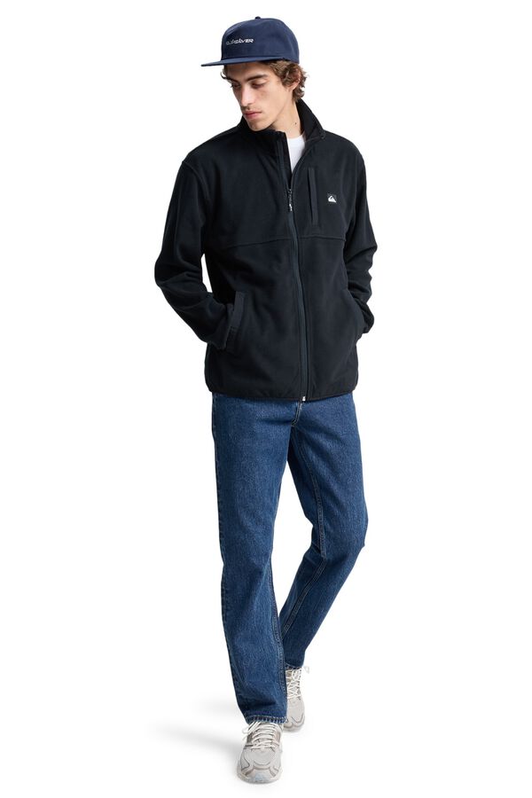 Quiksilver Forro polar com fecho-&eacute;clair preto