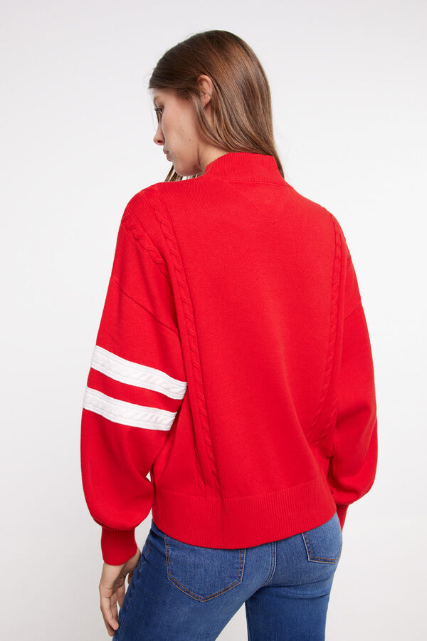 Springfield Jersey de punto de mujer Tommy Jeans rojo