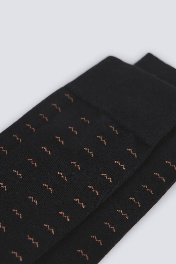 Springfield Long micro-embroidered sock black