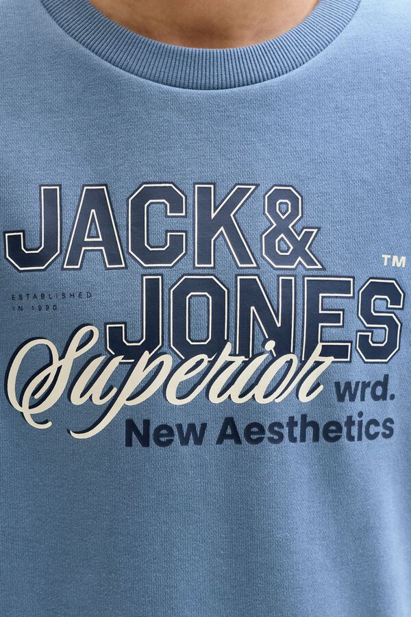 Jack & Jones Junior Sudadera logo grande gris