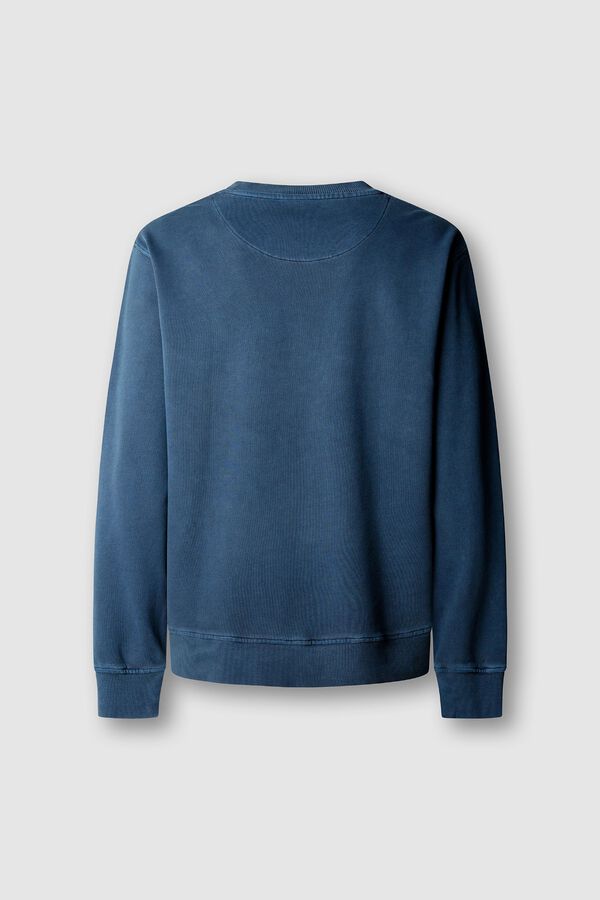 Pepe Jeans Sweatshirt com logo gola redonda azul