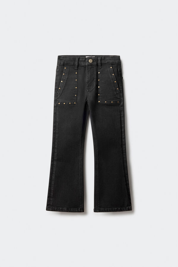 Springfield Kids Kick Flare Nietenhose für Mädchen Schwarz