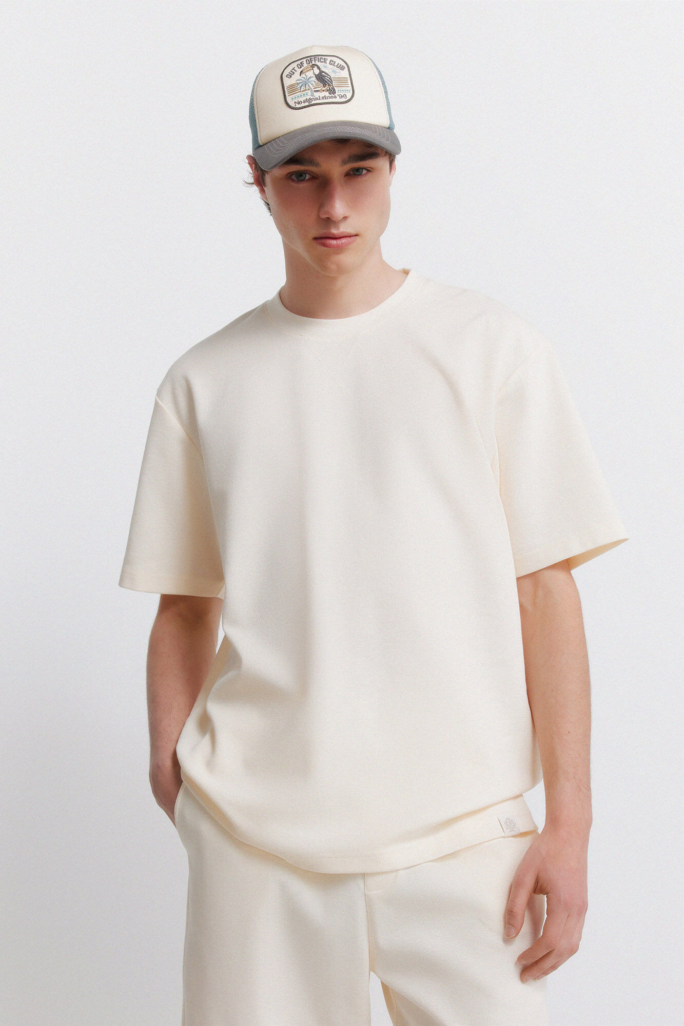 Springfield Majica sa vafl teksturom