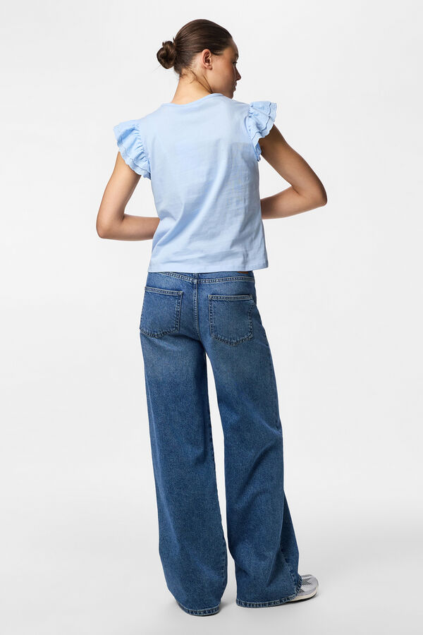 Pieces Top manga corta azul