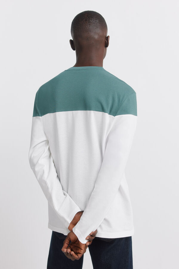 Springfield Majica dugih rukava u blokovima boja Bela