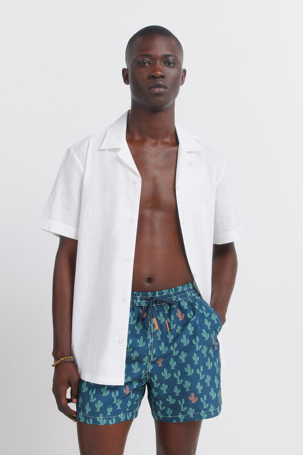 Badeanzug mit Kaktus-Print | Badeshorts fr herren | WomenSecret
