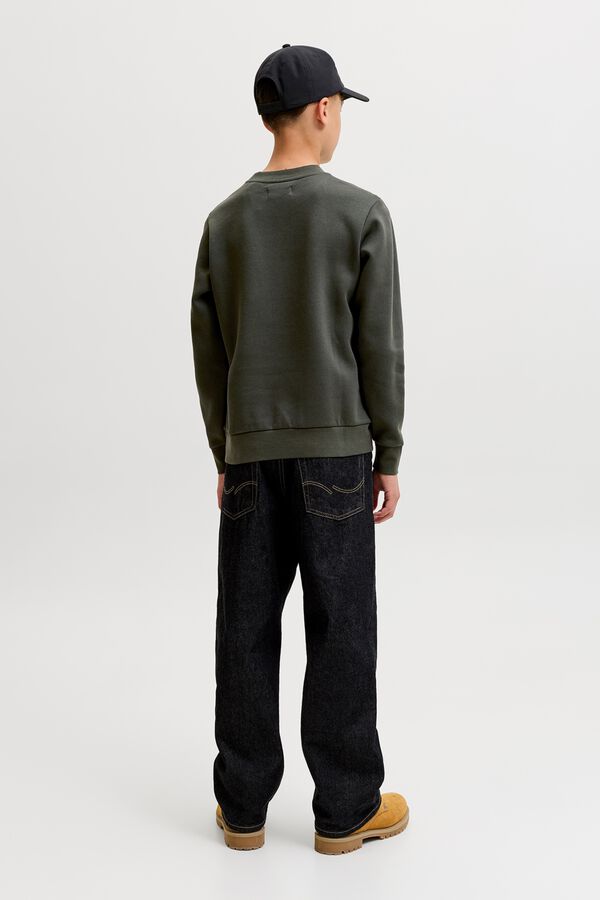 Jack & Jones Junior Sweatshirt relaxed estampada cinzento