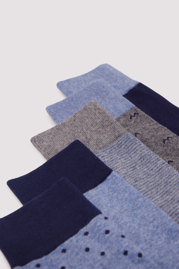 Springfield Pacote de 5 meias azuis azul