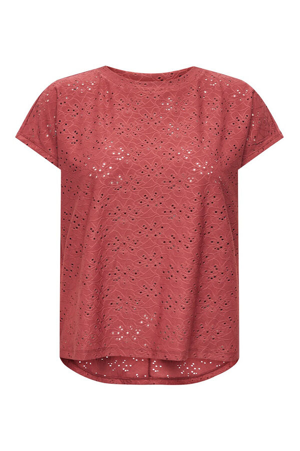 Only T-shirt regular fit manga curta vermelho