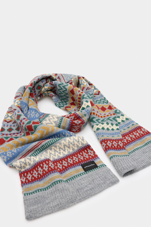 Springfield Bufanda jacquard multicolor gris gris