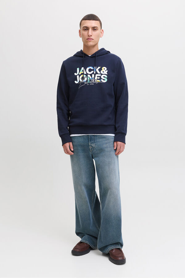 Jack & Jones Sudadera regular fit estampada azul