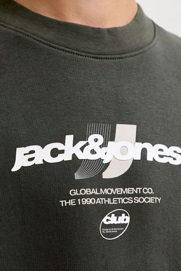 Jack & Jones Junior Sweatshirt relaxed estampada cinzento