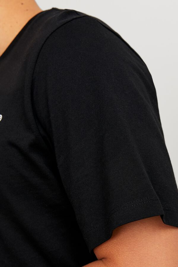 Jack & Jones T-shirt regular com logo preto
